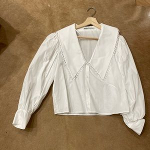 Zara poplin collared shirt